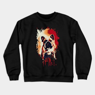 English Bull Dog Tie Dye art design Crewneck Sweatshirt